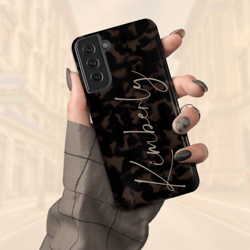 Tortoiseshell Custom Signature Name Galaxy Case
